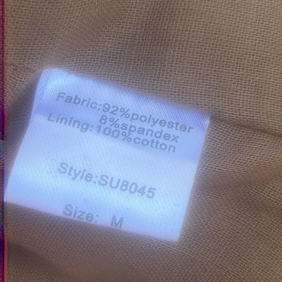 ELAN Faux Distressed Leather Asymetrical Zipper Jacket Caramel Brown Womens M - Picture 9 of 9